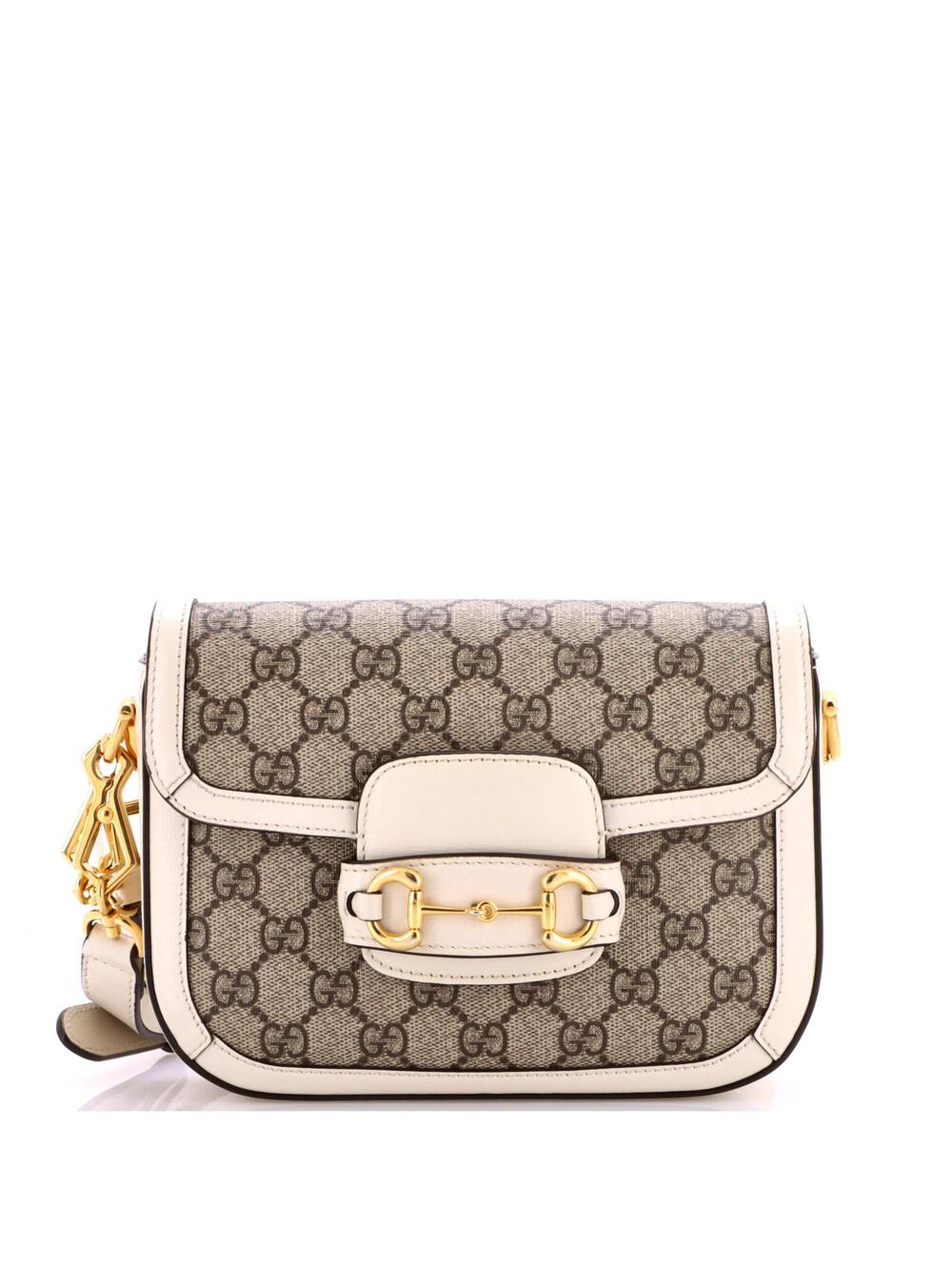Gucci Horsebit Shoulder Bag Gg Coated #370116G25B
